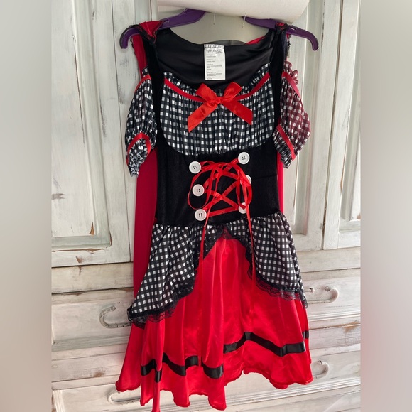 Red and Black Hooded Costume Dress - Picture 6 of 13